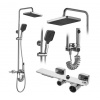Rea HELIX sprchový set s termostatom,poličkou,výtokom,ruč.sprcha,hl.sprcha Chróm P6620 REA-P6620