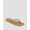 Dámske žabky Havaianas Slim Square Logo Metallic Béžovo-zlaté