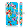 Silikónový obal Samsung Galaxy Ace – Butterfly – modrá
