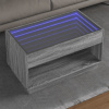 Nočný Stolík S Nekonečnými Led Čierny 50X50X