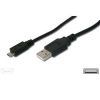 PremiumCord Kabel micro USB 2.0, AB 20cm, čierna