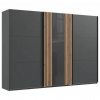 MID.YOU SKRIŇA S POS. DVER. – HOR.VED, grafitová, sivá, dub artisan, 300/216/65 cm - Online Only spálne - 001787049103