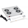 TRITON Ventilační jednotka horní (spodní), 4 ventilátory-230V/60W, termostat, šedá