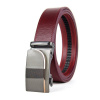 Opasok z pravej kože s automatickou prackou OVERTIME - Bordová