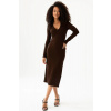 Mosquito Dámske elegantné šaty Mosquito Mirelle hnedé, Veľkosť S, Farba hnedá