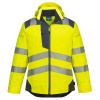PORTWEST Bunda do deště HiVis PW3 T400, zateplená, reflexní POR-T400YGYXXL 2XL Žlutá/šedá