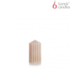 BARTEK sviečka stĺp s drážkou, 335g, 7x12cm, glitterová béžová
