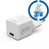 HAMA Super-mini, Rýchlonabíjačka, USB-C PD/QC 30W, biela (201982)