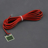 Vykurovacie pevné ploché MINI teleso z keramiky MALAPA TF366x DC12/24V-10W IP54 R26x26mm L=3m (Vykurovací článok, Typ: Pevný/plochý, Určenie: Ohrev telies s plochým tvarom, Merný výkon: 0.23W/cm2, Výk