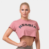 NEBBIA Dámske tričko Crop Top Fit&Sporty Old Rose XS