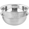 MagicHome Cedník MagicHome, 26,5 cm, s miskou, okrúhle otvory, nerez
