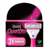Náhradné hlavice do holiacich strojčekov Wilkinson Sword Quattro for Women Wilkinson 3 ks