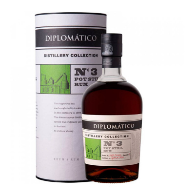 Diplomático No. 3 Pot Still Distillery Collection, darčekové balenie, 47 %, 0,7 l