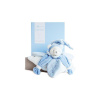 Doudou Dárková sada - plyšový usínáček modrý medvídek 24 cm