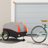 Vozík za bicykel, čierno oranžový 45 kg, železo-ForU-94152