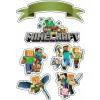 CUKROVÁ TLAČ jedlý obrázok na tortu Cukrová hmota MINECRAFT HRA + TEXT #5