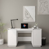 Stolík biely 140x50x75 cm masívne borovicové drevo-ForU-814325
