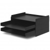 ferm LIVING Organizér na stôl 2X2 28 cm, čierna, železo