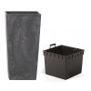 Kvetináč URBI SQUARE BETON EFFECT s vkladom 24 cm - farba: antracit (Prosperplast DURS240E-S433)