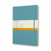 Zápisník Moleskine - tvrdé dosky, XL, linajkový - tyrkysový