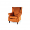 SIGNAL MEBLE Kreslo ušiak BARON VELVET, oranžová bluvel 4215