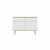 Elvisia Komoda BIJOU KSZ-107 | biela / zlaté nohy