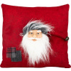 Vankúš MagicHome Vianoce, Santa, červený, 30x30 cm
