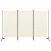 vidaXL Paraván s 3 panelmi, krémovo biely 260x180 cm 320731