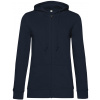 B&C INSPIRE ZIPPED HOOD WOMEN / Dámska mikina s kapucňou - námorná modrá L