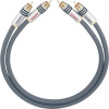 cinch audio prepojovací kábel [2x cinch zástrčka - 2x cinch zástrčka] 1.00 m antracitová pozlátené kontakty Oehlbach NF 14 MASTER; 2017