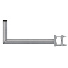TIPA 14561134 Anténní držák 50cm na balkon s třmenem, trubka 42/2mm, výška 16cm žár.
