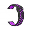 Madvell Športový silikónový remienok čierna s fialovou 22mm