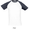 SOL's Collection Tričko Funky, 2-barevné raglánové, krátký rukáv, pánské COT25119090803-white/navy L Bílá/navy