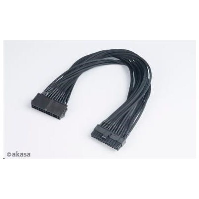 AKASA kabel prodlužovací FLEXA P24/ prodloužení napájecího 24pin kabelu pro MB/ 40cm AK-CBPW06-40BK