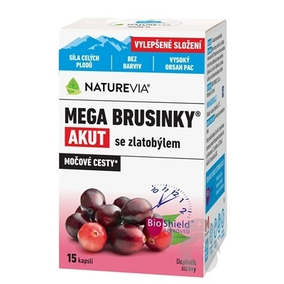 Swiaa Naturevia Mega Brusnice Akut 500 mg 15 kapsúl