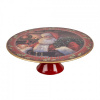 Clayre & Eef Vianočný plastový okrúhly podnos na tortu Santa Claus L - Ø 29*10 cm - Clayre & Eef
