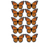 CUKROVÁ TLAČ jedlý obrázok na tortu Cukrová hmota ORANŽOVÉ MOTÝLE EMOJI 1