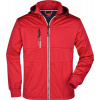 James & Nicholson | JN 1078, Pánska 3-vrstvová softshell bunda, červená - modrá - biela, M