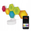 GoSmart LED stolová lampa RGB IC hexagón biela, 6 častí, stmievateľná, WiFi