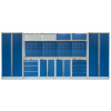 Kvalitní PROFI BLUE dílenský nábytek - 4535 x 2000 x 465 mm - MTGS1300AA1