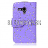 Kožený obal Samsung Galaxy S III Mini – Diamond Wallet – fialová