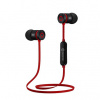 Powerton bezdrôtové bluetooth slúchadlá W2, s magnetickým uchycením, mikrofón, ovládanie hlasitosti W2 - red
