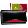 Peňaženka - Peterson Peterson Wallet Natural Leather Black, Red PTN PL-467-čierna produkt červenej ženy (Organizátor portfólia dámskeho kože Peterson)