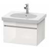Duravit DuraStyle - Umývadlová skrinka 40x60x45 cm, 1 zásuvka, lesklá biela DS638302222