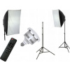 Studio Kit Xrec Kit 5v1 Led lampa 200w (1600w) 3000-6500k + Remote Softbox 50x70cm Stativ 230cm / Led803
