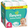 PAMPERS Active Baby Plienky jednorazové 4 (9-14 kg) 180 ks - MESAČNÉ ZÁSOBA