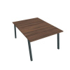 Hobis Pracovný stôl UNI A, 120x75,5x160 cm, orech/čierna