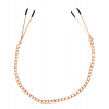 Magic Shiver Nipple Clamps with Chain - svorky na bradavky v zlatej farbe