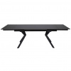 SIGNAL MEBLE Jedálenský stôl rozkladací NORTON, čierny mat/čierny mat keramika