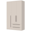 JL Trojdverová šatníková skriňa so zásuvkami Baptiste-béžová